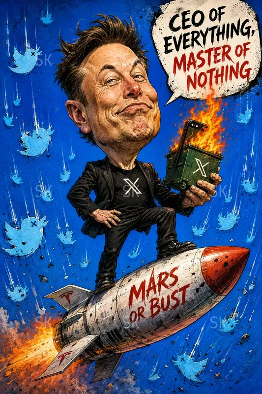 Viral Sarcastic Celebrity Caricatures