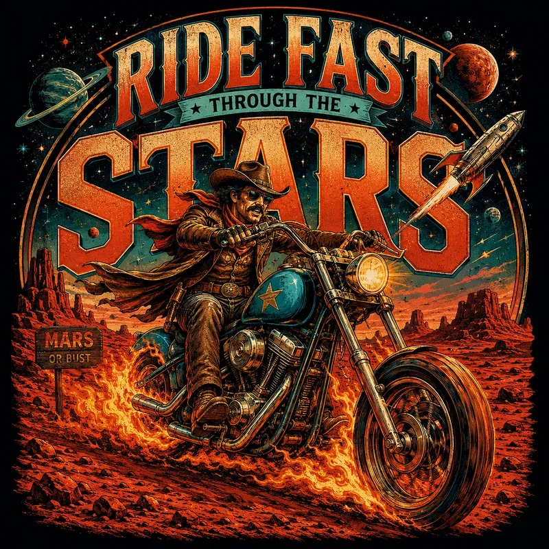 Retro Cosmic Adventure Tshirts