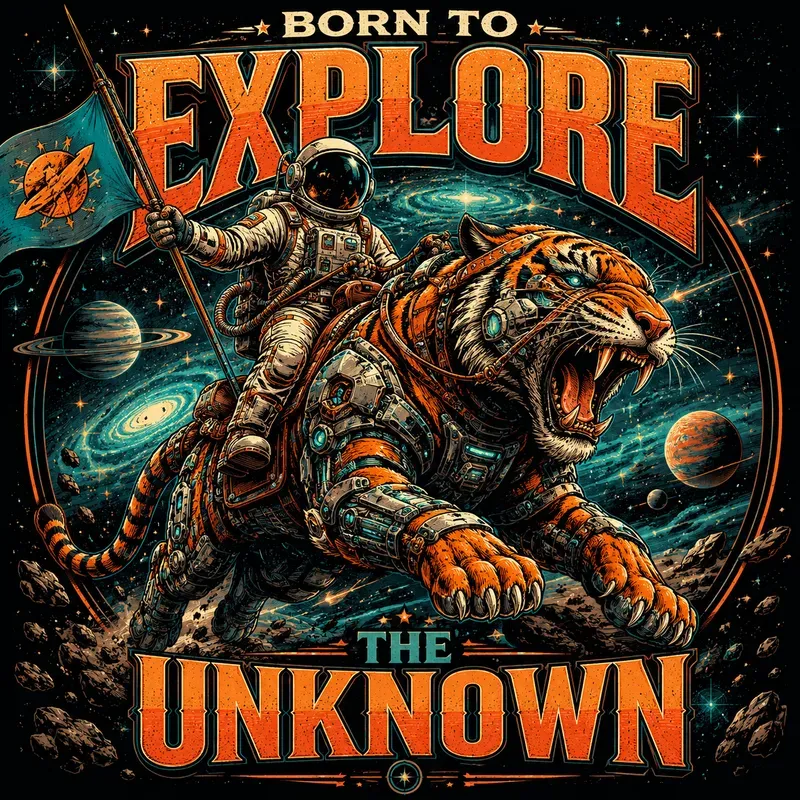 Retro Cosmic Adventure Tshirts