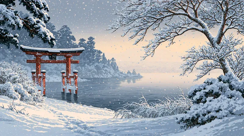 Japanese Woodblock Winter Frame Tv Art