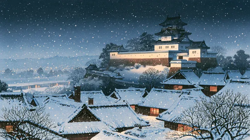 Japanese Woodblock Winter Frame Tv Art
