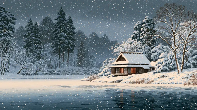 Japanese Woodblock Winter Frame Tv Art