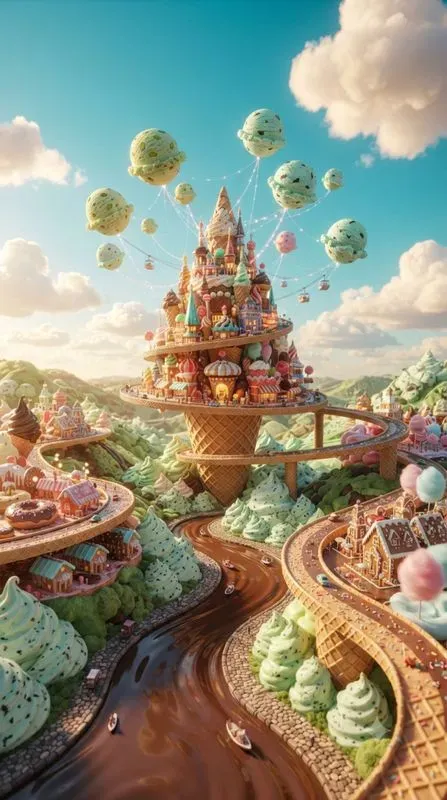 Surreal Food City Worlds
