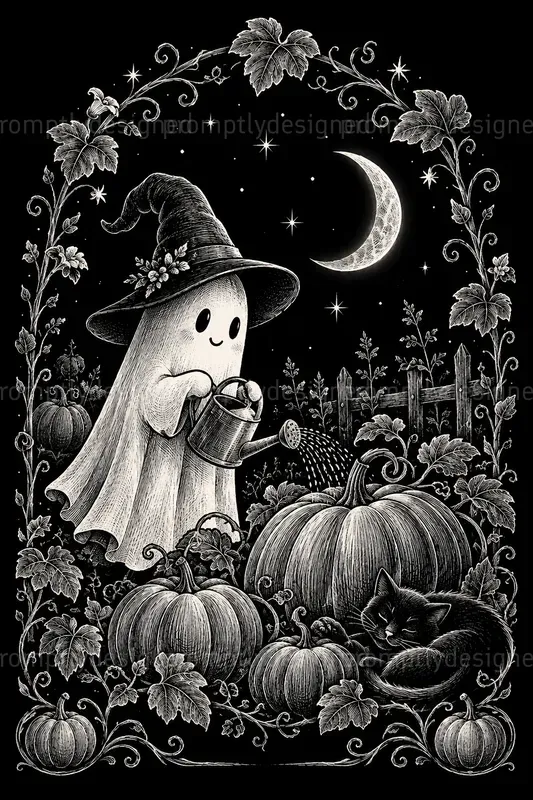 Cute Halloween Storybook Wall Art