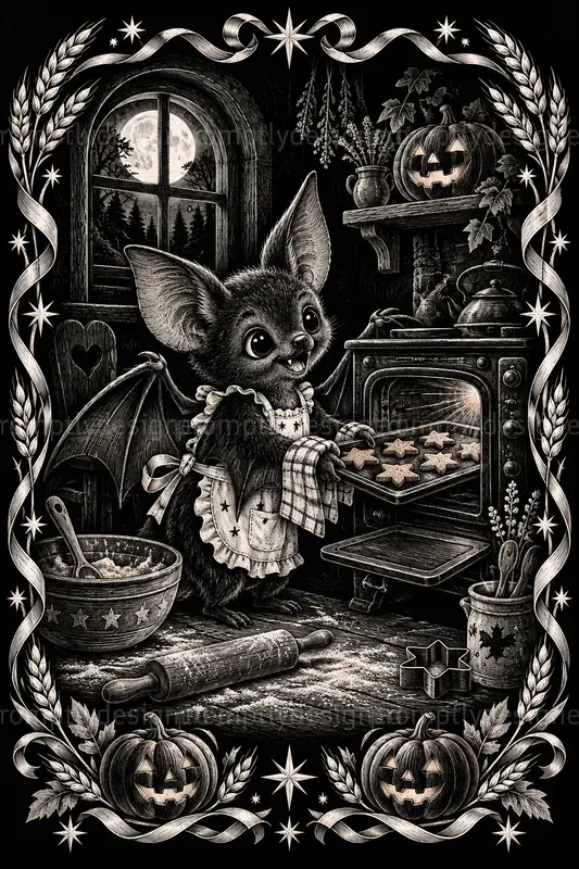 Cute Halloween Storybook Wall Art