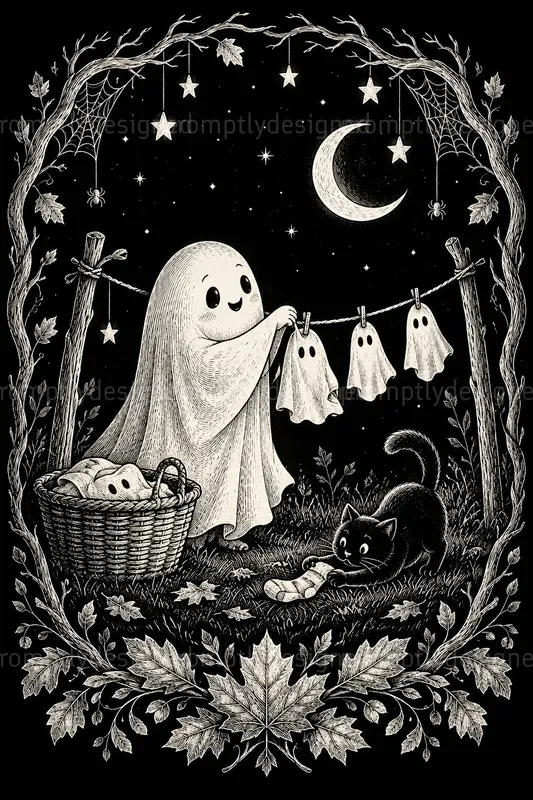 Cute Halloween Storybook Wall Art