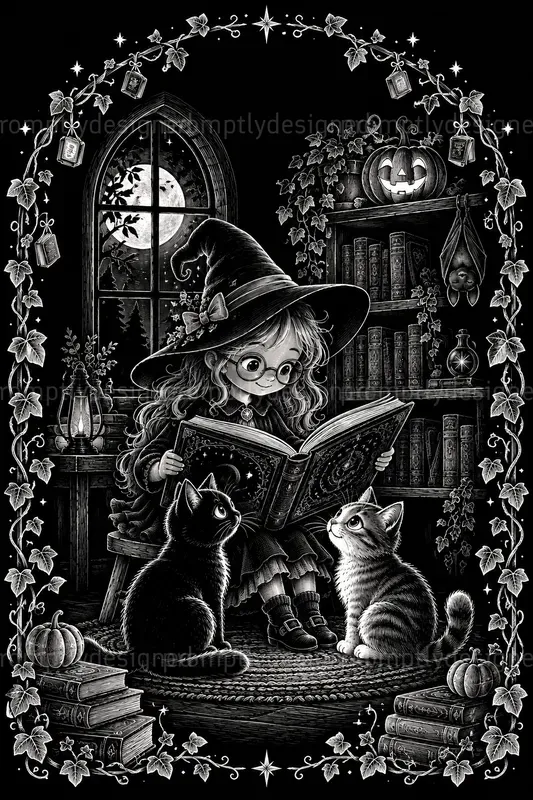 Cute Halloween Storybook Wall Art