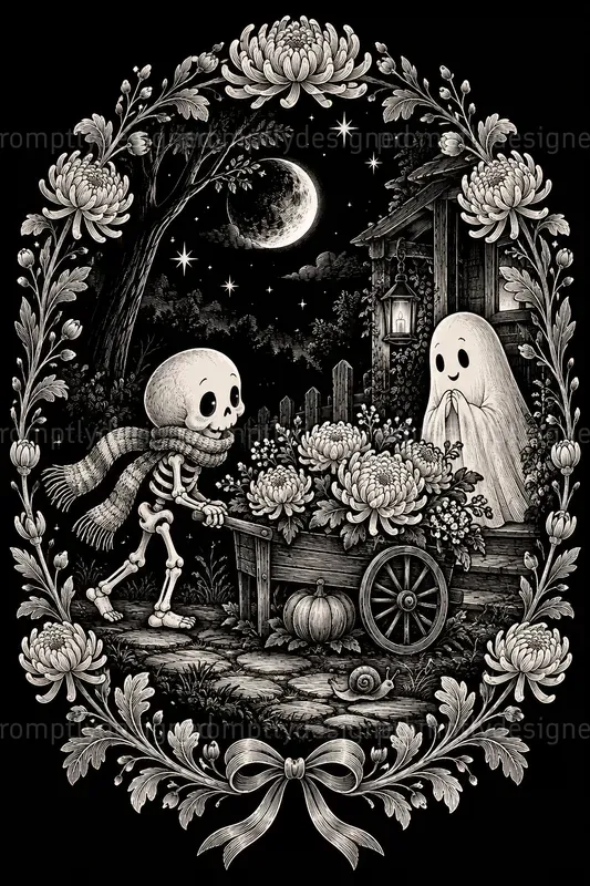 Cute Halloween Storybook Wall Art