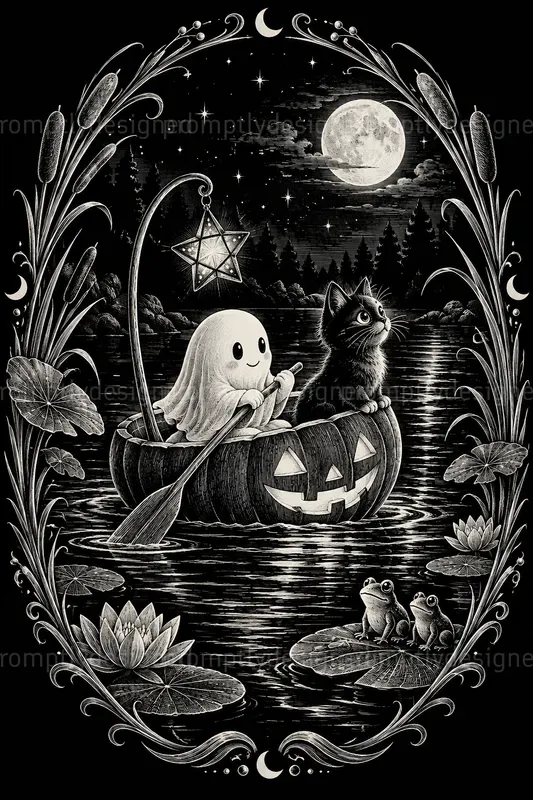 Cute Halloween Storybook Wall Art