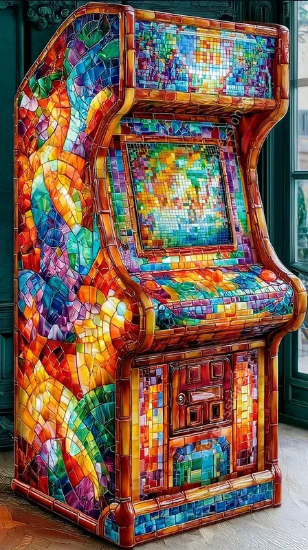 3D Mosaic Retro Gaming Art