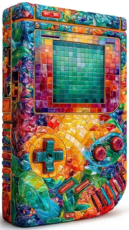 3D Mosaic Retro Gaming Art