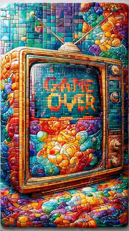 3D Mosaic Retro Gaming Art