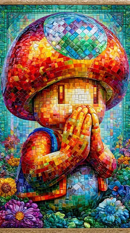 3D Mosaic Retro Gaming Art