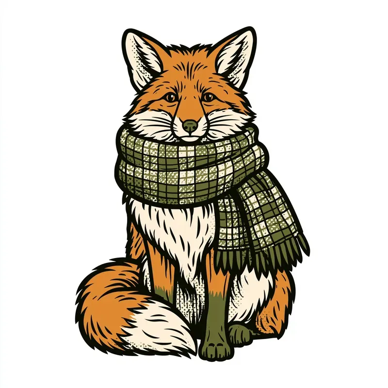Retro Screenprint Autumn Clipart Icons