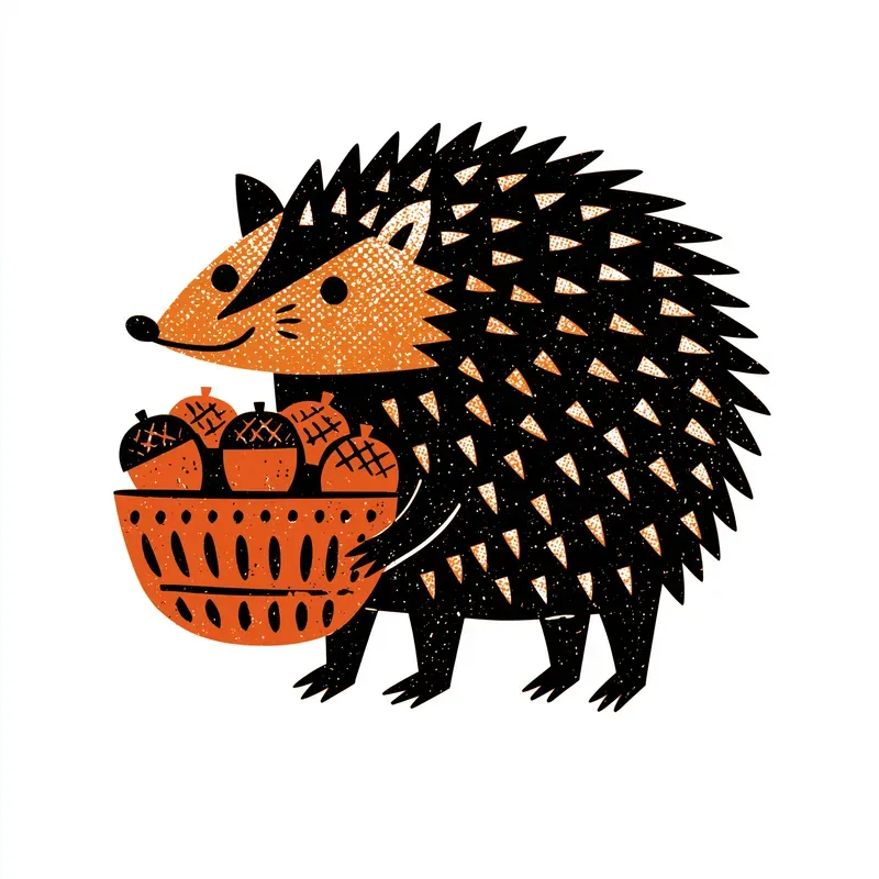 Retro Screenprint Autumn Clipart Icons