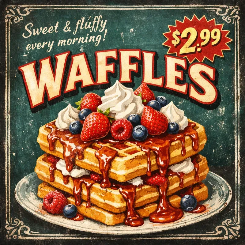 Vintage Chalkboard Food Poster Generator