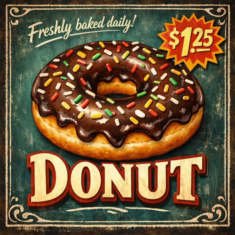 Vintage Chalkboard Food Poster Generator