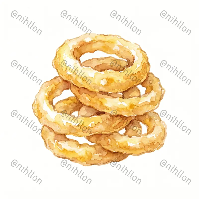 Watercolor Fast Food Cliparts On White