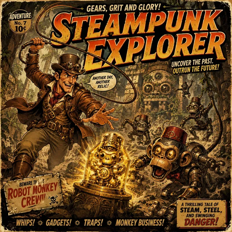 Retro Adventure Caricatures