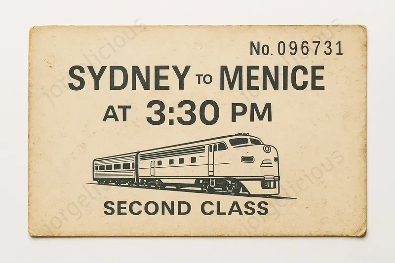 Customizable Vintage Train Tickets