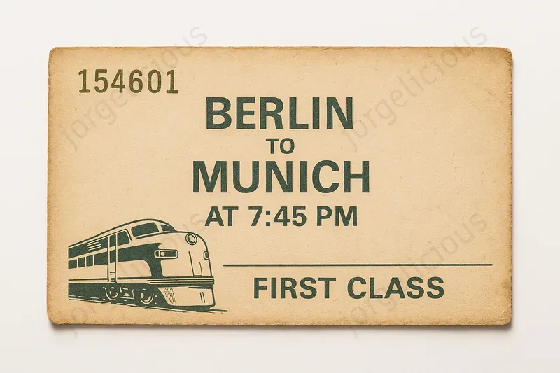 Customizable Vintage Train Tickets