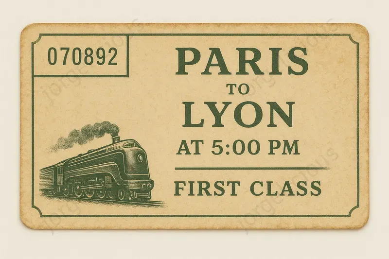 Customizable Vintage Train Tickets