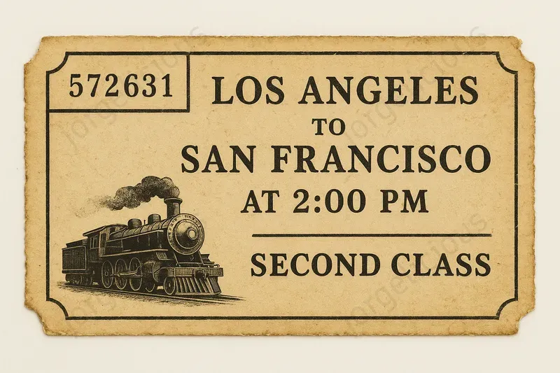 Customizable Vintage Train Tickets
