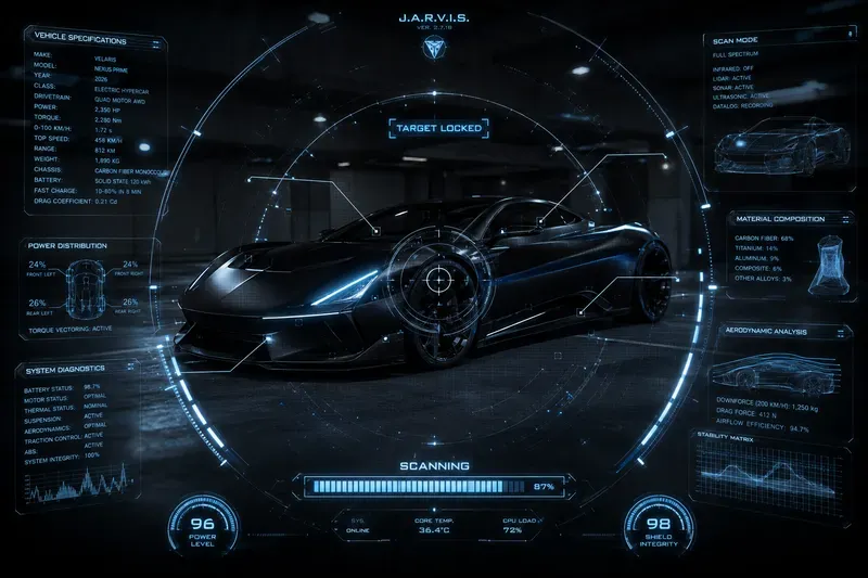 Ironman Jarvis Tech Hud Scan Overlays