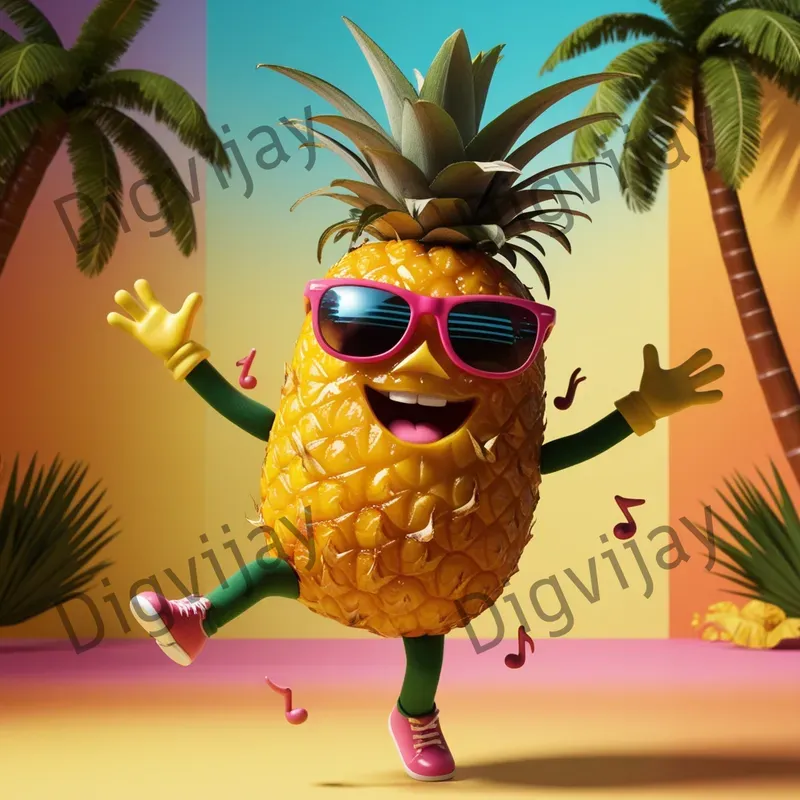 Vibrant 3D Personified Fruit Characters