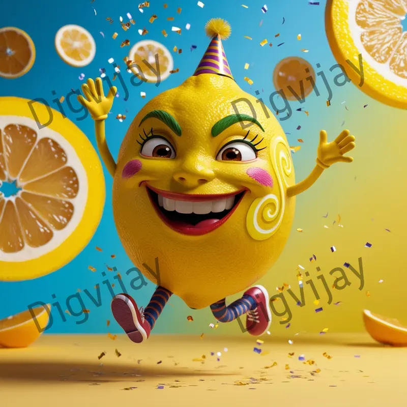 Vibrant 3D Personified Fruit Characters
