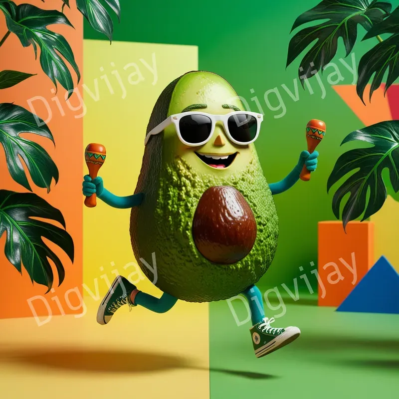 Vibrant 3D Personified Fruit Characters