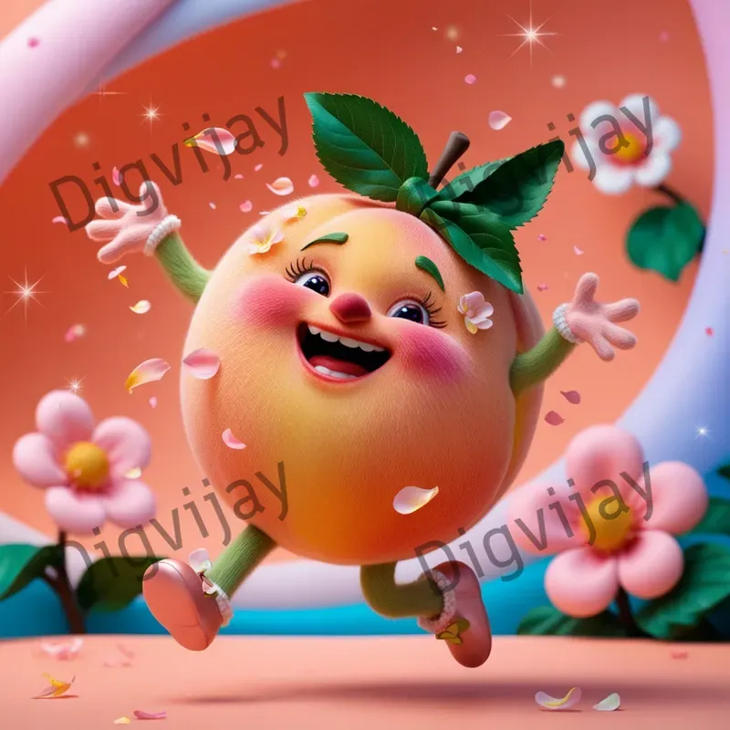 Vibrant 3D Personified Fruit Characters