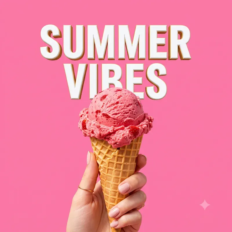Popart Typographic Ice Cream Posters