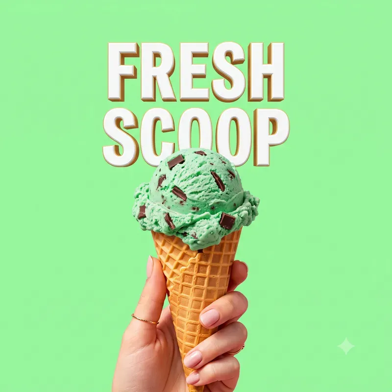 Popart Typographic Ice Cream Posters
