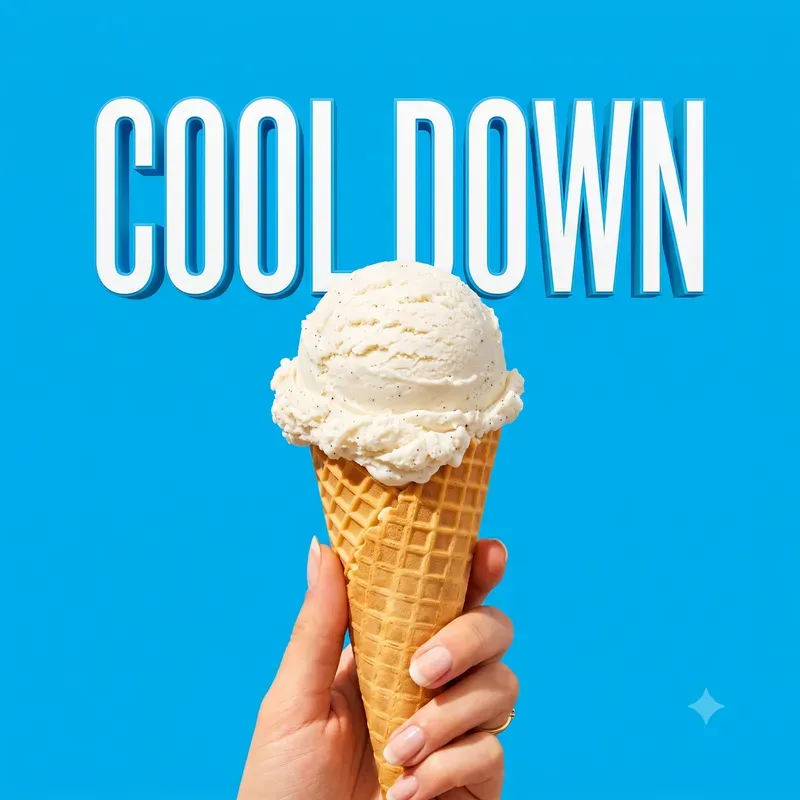 Popart Typographic Ice Cream Posters