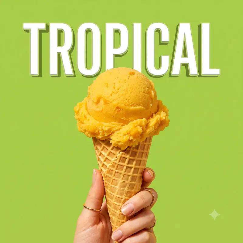 Popart Typographic Ice Cream Posters