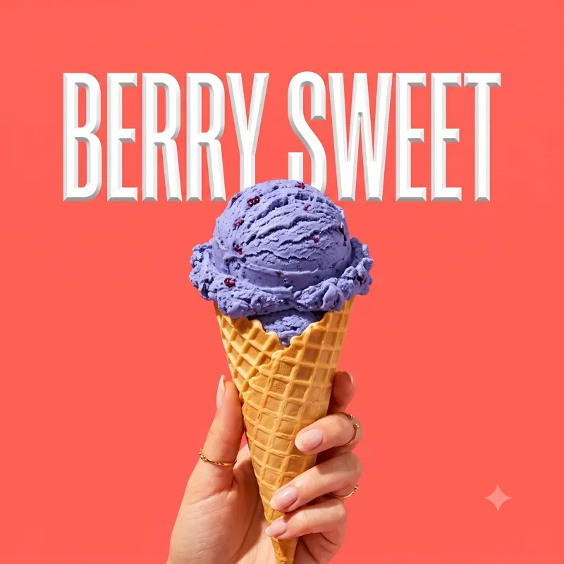 Popart Typographic Ice Cream Posters