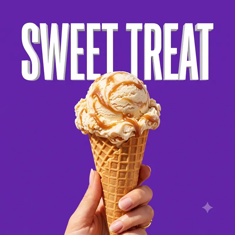Popart Typographic Ice Cream Posters