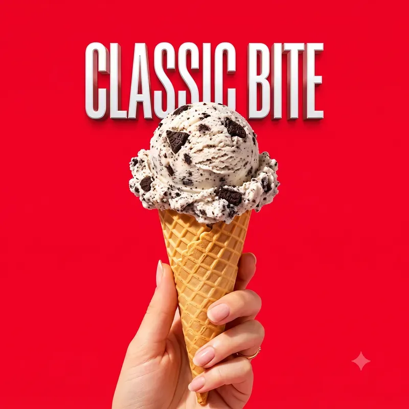 Popart Typographic Ice Cream Posters