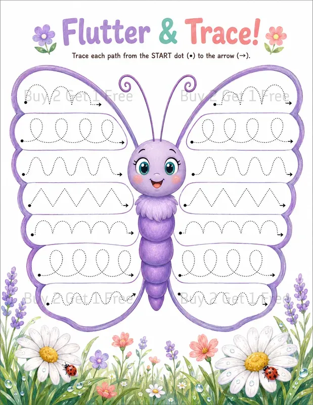 Kids Pre Writing Line Tracing Worksheets