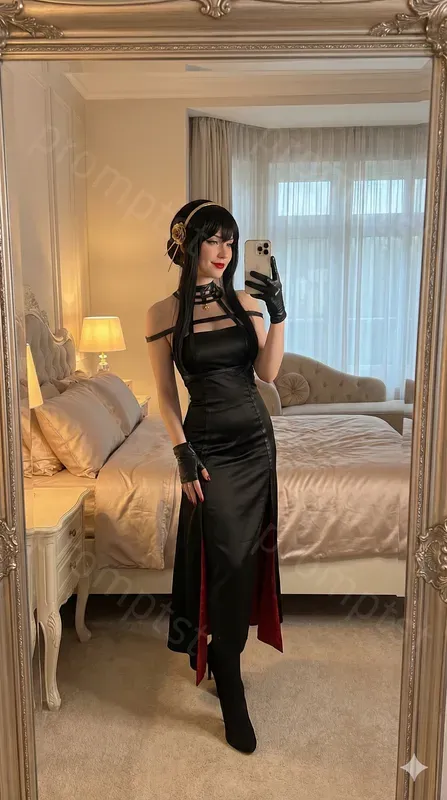 Girls Cosplay Fit Check Mirror Selfies
