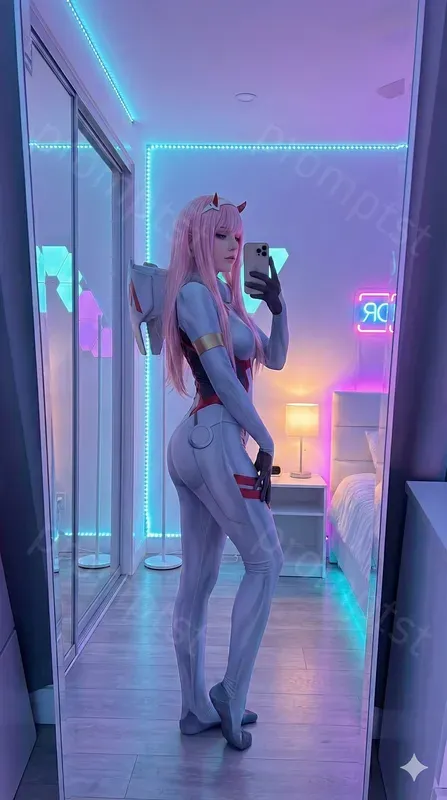 Girls Cosplay Fit Check Mirror Selfies