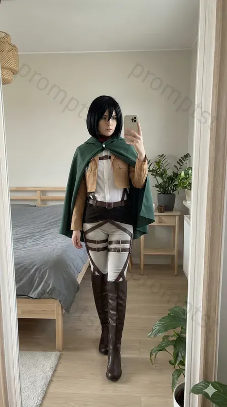 Girls Cosplay Fit Check Mirror Selfies
