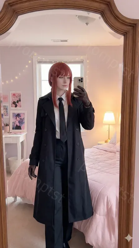 Girls Cosplay Fit Check Mirror Selfies