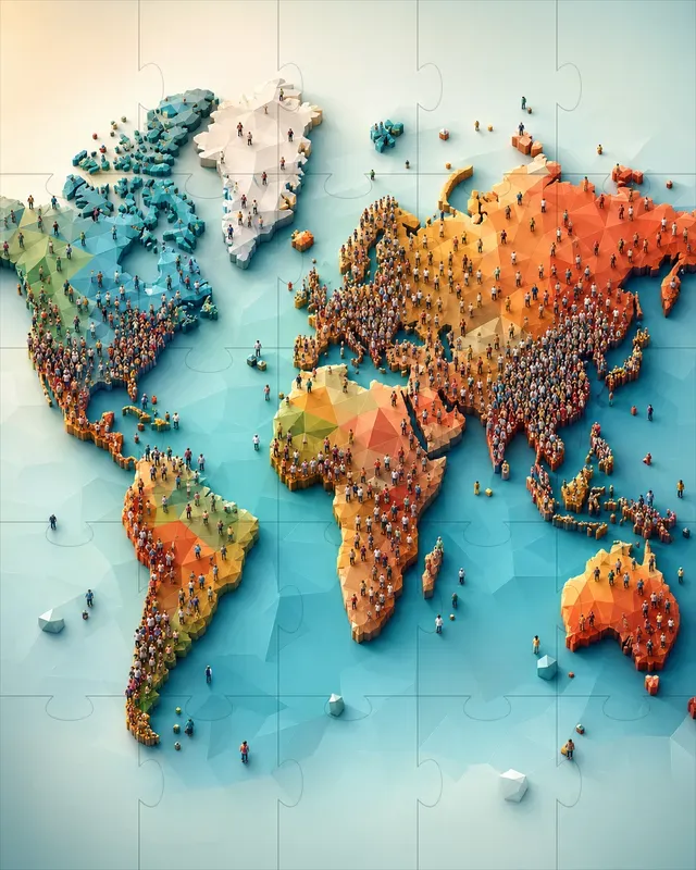 Lowpoly 3D Map Infographics