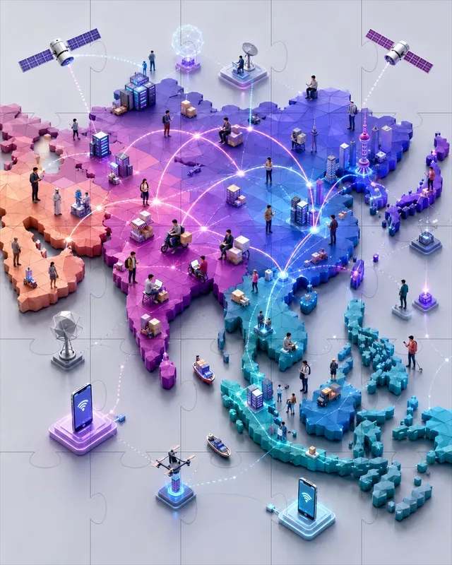 Lowpoly 3D Map Infographics