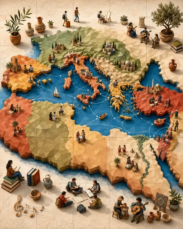 Lowpoly 3D Map Infographics
