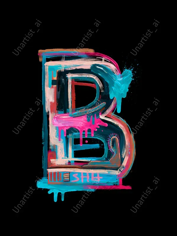Basquiat Style Bespoke Letter Art