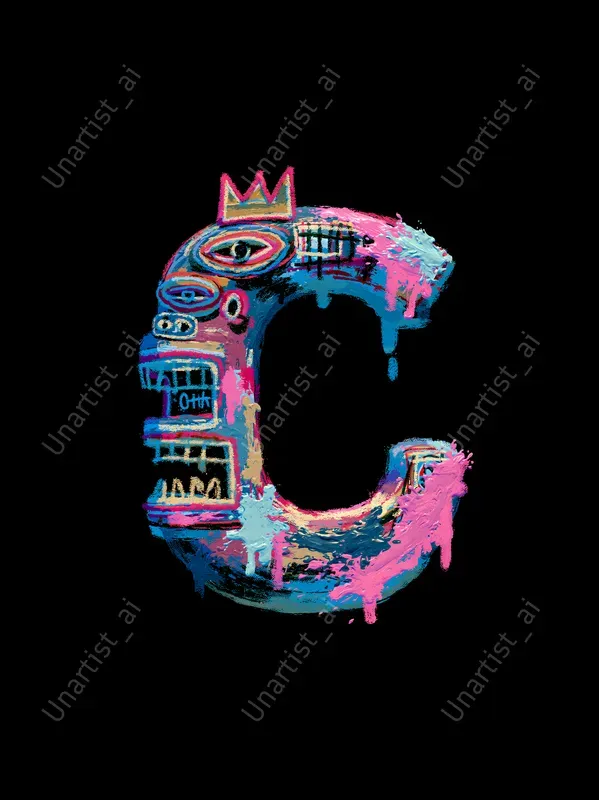 Basquiat Style Bespoke Letter Art