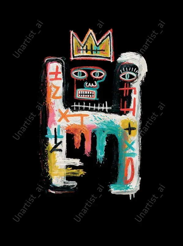 Basquiat Style Bespoke Letter Art